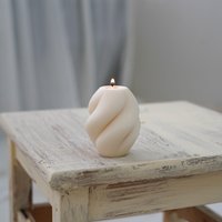 Geschwungene Kerze Aus 100% Natürlichem Rapswachs von kimsinutishop