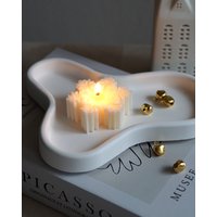 Schneeflocken Kerze Aus 100% Rapswachs | Weihnachtskerze Schneeflocken Kerze Aus 100% Rapswachs | Weihnachtskerze von kimsinutishop