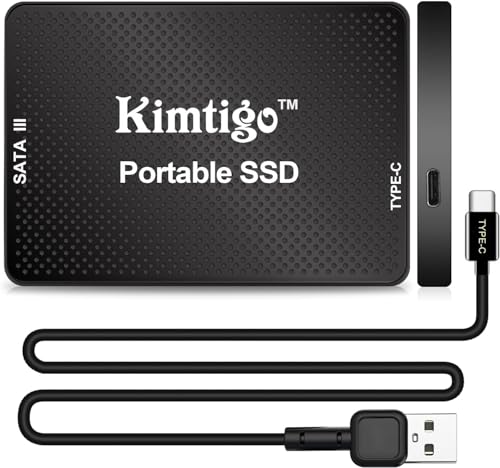 kimtigo 2,5 Zoll interne SSD 1TB Mehrzweck Tragbar Extern Mobile Extreme Solid State Drive mit Typ-C USB-C Schnittstelle und SATA III Schnittstelle für Laptop Desktop Gaming Büro von kimtigo