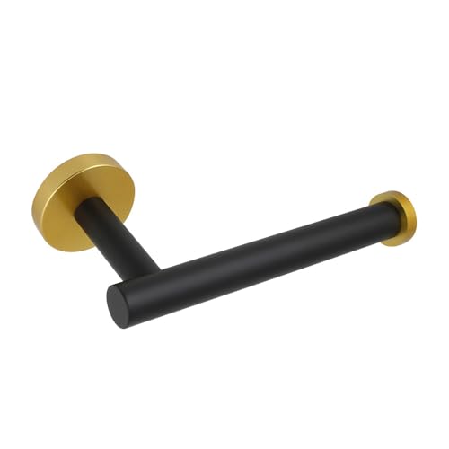 kimzcn Toilettenpapierhalter SUS 304 Edelstahl Toilettenpapierhalter für Badezimmer Wandmontage Schwarz & Gold von kimzcn