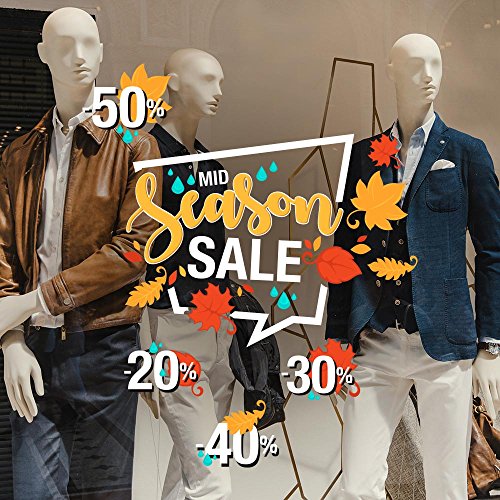 kina - UVMS0018 Fensteraufkleber Selbstklebender Transparenter Abnehmbar für Schaufenster Mid-Season Sale Verkäufe - Messen 60x30 cm kina - UVMS0018 Fensteraufkleber Selbstklebender Transparenter Abnehmbar für Schaufenster Mid-Season Sale Verkäufe - Messen 60x30 cm von kina