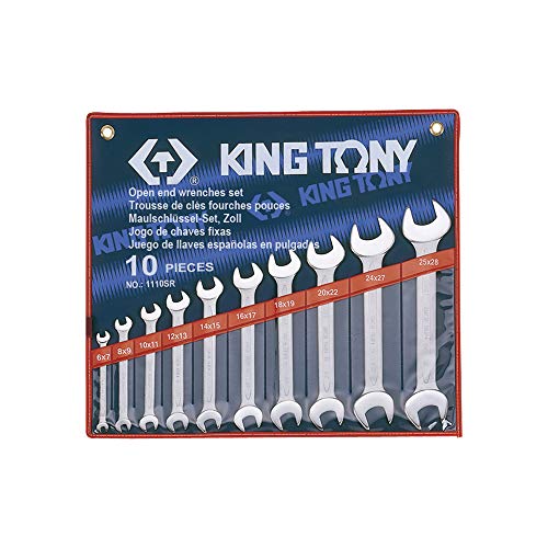 KING TONY Estuche de 10 llaves fijas pulgadas von king tony
