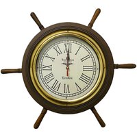 18 "' Holzrad Wanduhr, Messing Schiff Raduhr, Housewarming Uhr, Runde Uhr Geschenk, Bestes Geschenk von kingdomNautical