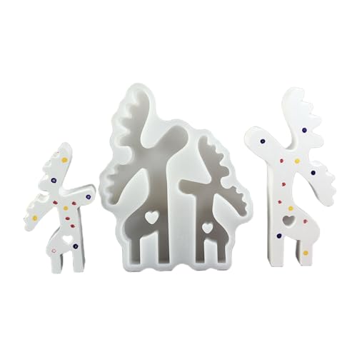 Silikonform mit Weihnachts-Rentier-Ornament, DIY, handgefertigt, Rentier-Dekor, Harz-Set, Gießform, Urlaubsdekoration, Harzformen, Silikonfreiheit Silikonform mit Weihnachts-Rentier-Ornament, DIY, handgefertigt, Rentier-Dekor, Harz-Set, Gießform, Urlaubsdekoration, Harzformen, Silikonfreiheit von kingmise