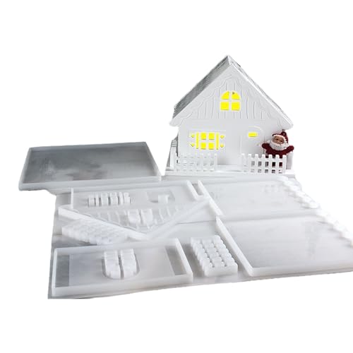 Weihnachts-Spleißhaus-Harz-Formen, Silikonabstand, DIY, handgefertigte Hausdekoration, Harz-Set, Urlaubsdekoration, Epoxid-Silikonformen für Harz Weihnachts-Spleißhaus-Harz-Formen, Silikonabstand, DIY, handgefertigte Hausdekoration, Harz-Set, Urlaubsdekoration, Epoxid-Silikonformen für Harz von kingmise