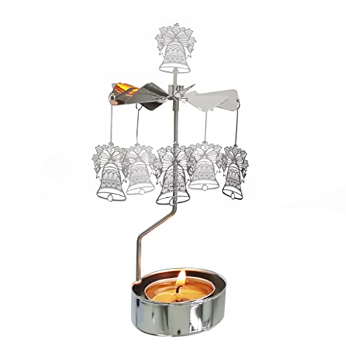 kingnero Drehbarer Kerzenhalter, drehender Kerzenhalter, Teelicht, Kerze, Karussell, kleines Geschenk (Elefant) von kingnero