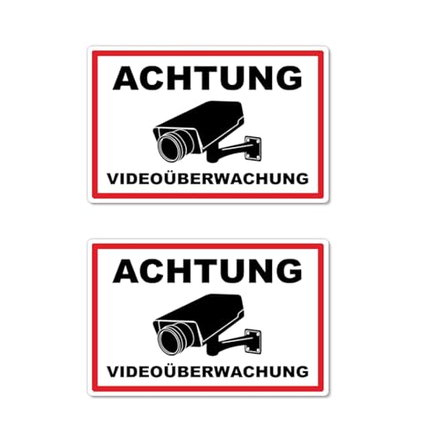 kingsea 2 Stück Kamera überwachung Schild,Dieser Bereich Wird VideoüBerwacht, Selbstklebend Kamera Schild Wasserfest Reflektierend Aluminium VideoüBerwachung Schild 20x15cm kingsea 2 Stück Kamera überwachung Schild,Dieser Bereich Wird VideoüBerwacht, Selbstklebend Kamera Schild Wasserfest Reflektierend Aluminium VideoüBerwachung Schild 20x15cm von kingsea