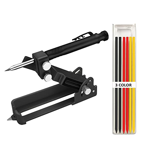 kingsea Multifunktions-Anreißwerkzeug, Aluminiumlegierung, Schreiberwerkzeug mit tiefem Loch, Bleistift, Konstruktion, Bleistift, DIY, Holzbearbeitung, Markierung, Konturenmesser, Anreißer (schwarz) kingsea Multifunktions-Anreißwerkzeug, Aluminiumlegierung, Schreiberwerkzeug mit tiefem Loch, Bleistift, Konstruktion, Bleistift, DIY, Holzbearbeitung, Markierung, Konturenmesser, Anreißer (schwarz) von kingsea