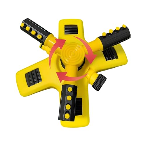 Gartensprinkler für Rasenflächen, Automatischer Wassersprinkler, Einstellbarer Rasensprinkler Mit 360-Grad-Drehung, Einstellbare Wassersprühreichweite, Mehrzweck-Hofsprinkler Zur Pflanzenbewässerung von kinrguiyuez