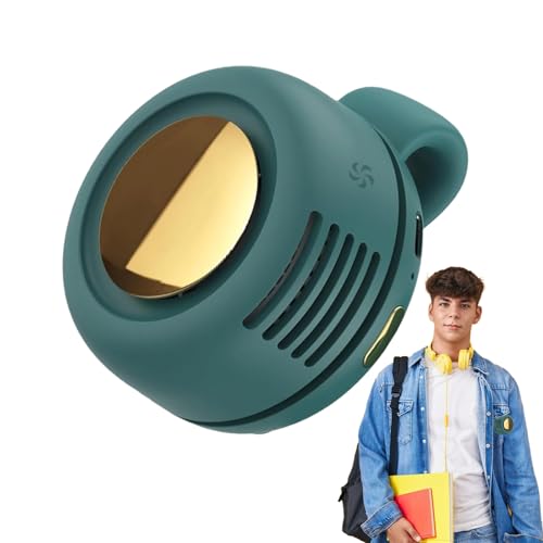 kinrguiyuez Clip-Ventilator | Tragbarer Mini-Elektrolüfter Ohne Flügel | 360° Drehbar Mit 3 Geschwindigkeiten Leiser Akku-Lüfter Tragbare Kühlung Für Nacken & Taille von kinrguiyuez