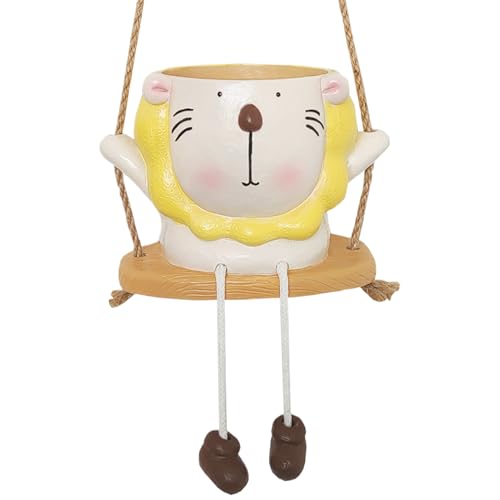 kinrguiyuez Hängeblumentopf,Pflanzkorb mit Beinen für Cartoon-Sukkulenten | Nicht verblassender eleganter Gartenpflanzenhalter für die Verwendung in Garten, Terrasse, Zuhause, im Außen- und von kinrguiyuez
