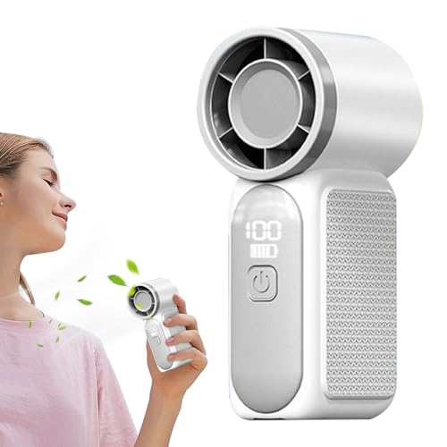 kinrguiyuez Handventilator | Persönlicher Handlüfter - 100 Geschwindigkeitsstufen Digitale Anzeige Kühlung Für Konzerte Reisen Wandern Outdoor Camping Frauen Männer von kinrguiyuez