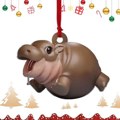 kinrguiyuez Hippo Weihnachtsbaum Deko | 2D Acryl Lustige Weihnachtsornamente,Deko Für Wohnzimmer Schlafzimmer Auto Büro Schule Wohnung kinrguiyuez Hippo Weihnachtsbaum Deko | 2D Acryl Lustige Weihnachtsornamente,Deko Für Wohnzimmer Schlafzimmer Auto Büro Schule Wohnung von kinrguiyuez