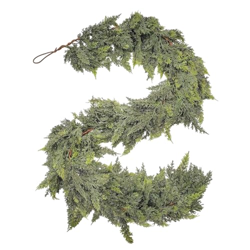 kinrguiyuez Künstliche Zederngirlande für Weihnachten, fühlt sich echt an, Wintergirlande für Kaminsims, Urlaubsatmosphäre, Requisiten für Garten, Außen, Innenbereich, Wandmantel kinrguiyuez Künstliche Zederngirlande für Weihnachten, fühlt sich echt an, Wintergirlande für Kaminsims, Urlaubsatmosphäre, Requisiten für Garten, Außen, Innenbereich, Wandmantel von kinrguiyuez