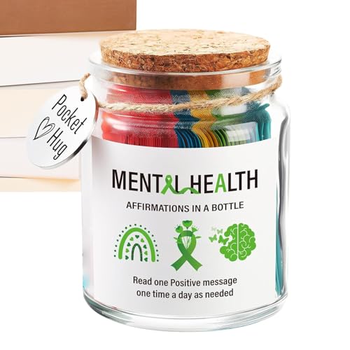 kinrguiyuez Positive Botschaften in einem Glas, kleines inspirierendes Glas, motivierende Unterstützungskarten für Stress und Wellness, Ermutigungsbedarf von kinrguiyuez
