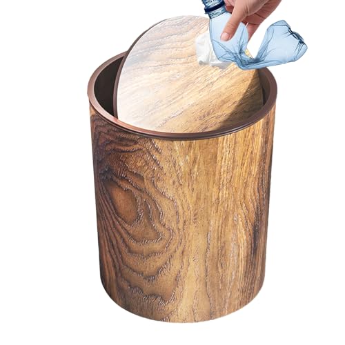 kinrguiyuez Retro Mülleimer Mit Schwingdeckel - Holzoptik Küchenabfalleimer Papierkorb | Retro Papierkorb Für Schlafzimmer Büro Küche Bad Wohnzimmer kinrguiyuez Retro Mülleimer Mit Schwingdeckel - Holzoptik Küchenabfalleimer Papierkorb | Retro Papierkorb Für Schlafzimmer Büro Küche Bad Wohnzimmer von kinrguiyuez