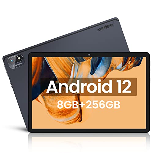 kinstone Android 10,1 Zoll Tablet,Gaming Tablet,Okta Core CPU 8GB RAM 256GB ROM, WLAN 2.4G+5G 5MP+8MP Kamera,FHD 1920x1200 Auflösung,7600mAh,Geschenke für Kinder zum Lernen und Spielen von kinstone