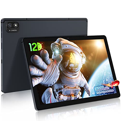 kinstone Android 12 Tablet 10.1 Zoll,8GB+128GB, 7500mAh 2.0GHz Fast Octa-core Tablet,2.4G+5G WiFi Tablets,1920x1200 FHD IPS,Unterstützung Netflix Widevine L1,Dual Kamera,Bluetooth 5.0 von kinstone