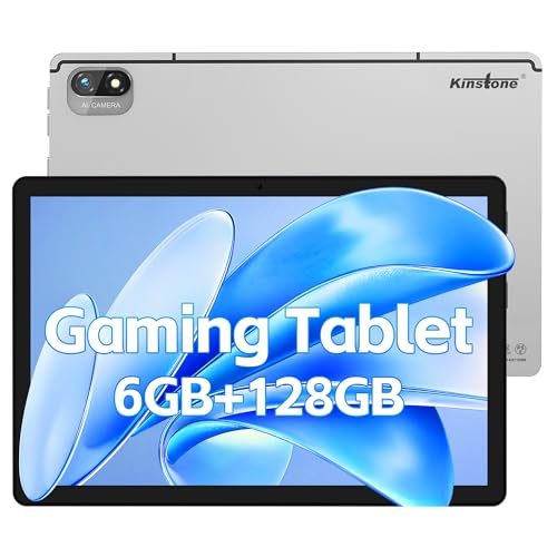 Tablet 10.1 Zoll Android 12, Kinstone Gaming Tablet MTK 8183 Octa-Core CPU,Tablet für Kinder 6GB RAM 128GB ROM, Wlan Tablet(2.4G+5G), Tablet Pc IPS 1920x1200 FHD Display,5MP+13MP Kamera,6000mAh,BT 5.0 von kinstone