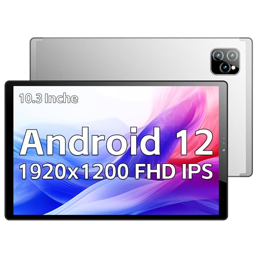 kinstone 10.3 Zoll Android 12 Tablet, 4G LTE, 7500mAh, Octa-core, 6GB RAM+128GB ROM, FHD IPS, 5MP+13MP Dual Kamera, 2.4G+5G WiFi, Bluetooth 5.0 GPS, Silber von kinstone