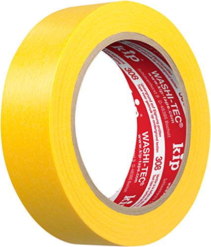 Kip Tape 308-30 Washi-Tec – Dünnes Abdeckband aus Spezial-Washi-Papier für extrem scharfe Farbkanten – Malerkrepp zum Streichen & Lackieren – 30mm x 50m Kip Tape 308-30 Washi-Tec – Dünnes Abdeckband aus Spezial-Washi-Papier für extrem scharfe Farbkanten – Malerkrepp zum Streichen & Lackieren – 30mm x 50m von kip