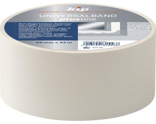 KIP 815-56 Rolle Universalband Malerband Abdeckand Schutzband weiß 50mm x 33m von kip