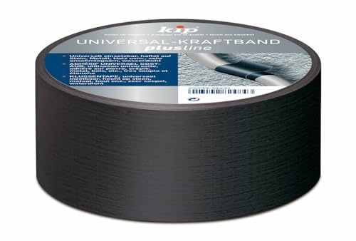 KIP Tape PlusLine 824-83 Universal Kraftband Steinband Hotmelt schwarz 48mm x 9m von kip