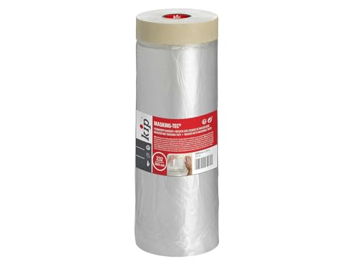 kip Tape 232-25 Feinkrepp-Masker – Abdeckfolie mit Kreppband zum Streichen & Lackieren – Schutz vor Farbflecken – 2600mm x 25m von kip