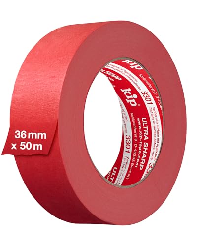 Kip Ultra Sharp® - Kreppband für Malerarbeiten 36 mm x 50 m | Perfekte Farbkanten ohne Vorstreichen dank Ultra Sharp Technologie | Malerkrepp zum Streichen und Lackieren | UV-beständig bis 80°C von kip