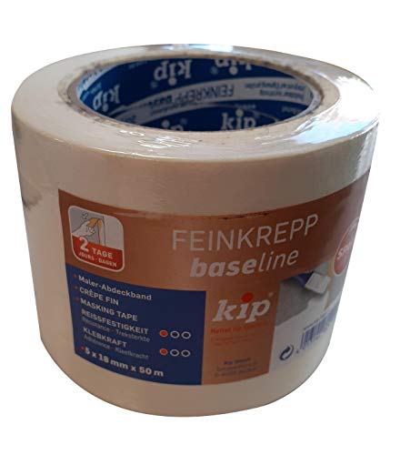 Kip Tape 804-99 Feinkrepp Malerband Spar-Pack 5x 18mmx50m beige von kip