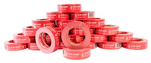 Kip 24 Rollen Tape 3301-36 Ultra Sharp Abklebeband – Professionelles Malerkreppband für ultra scharfe Kanten beim Streichen & Lackieren – 36mm x 50m von kip