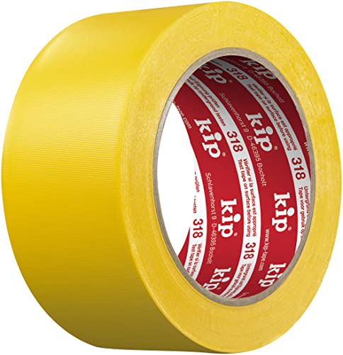 kip 318 PVC-Schutzband/resistent gegen Wasser, Säuren, Laugen, Alkohol, uvm. / UV-beständig/quergerillt, leicht einreißbar/weiche & widerstandsfähige PVC-Folie/gute Formstabilität von kip