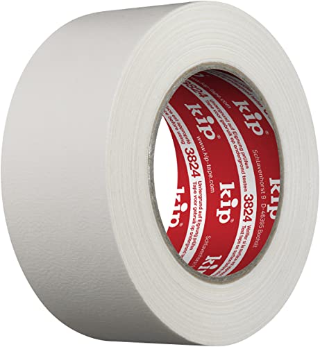 Kip 3824 Steinband 50 mm x 50 m weiß/Gewebe + PE Beschichtung/leicht abreißbar/wasser- & ölresistent/robust/Abdeckarbeiten Innen & Außen/Sandstrahlen/starke Haftung mit Hotmelt Kleber von kip