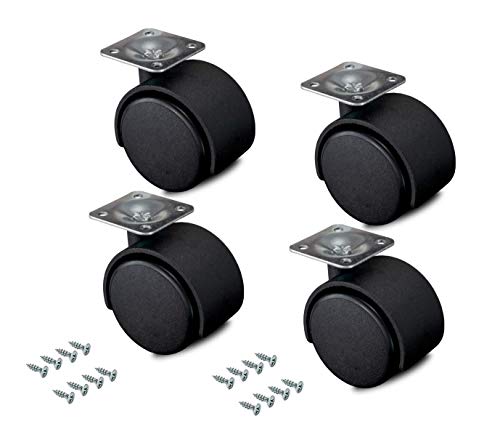 kippen 1614K2 Set mit 4 Zwillingsrollen à 50 mm mit drehbarer Platte kippen 1614K2 Set mit 4 Zwillingsrollen à 50 mm mit drehbarer Platte von kippen