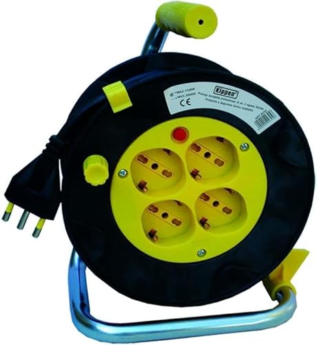 kippen 4032X Verlängerungskabel mit Kabeltrommel mit thermischem Schutzschalter, Länge 15 m von kippen