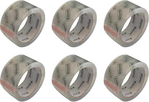 kippen 9004TR1 Verpackungsklebeband, transparent, 50 m x 48 mm, 6 Rollen von kippen