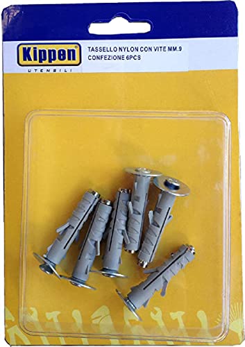 kippen 9021A1 Set bestehend aus 6 Dübeln zur Erweiterung von 9 mm mit Schraube und Unterlegscheibe kippen 9021A1 Set bestehend aus 6 Dübeln zur Erweiterung von 9 mm mit Schraube und Unterlegscheibe von kippen