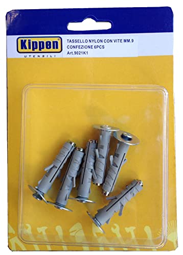 kippen 9021K1 Set bestehend aus 6 Dübeln zur Erweiterung von 9 mm mit Schraube und Unterlegscheibe kippen 9021K1 Set bestehend aus 6 Dübeln zur Erweiterung von 9 mm mit Schraube und Unterlegscheibe von kippen