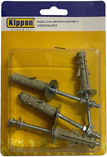 kippen 9027A2 Set bestehend aus 4 Dübeln zur Erweiterung von 12 mm mit Gewindestange und doppelter Mutter kippen 9027A2 Set bestehend aus 4 Dübeln zur Erweiterung von 12 mm mit Gewindestange und doppelter Mutter von kippen