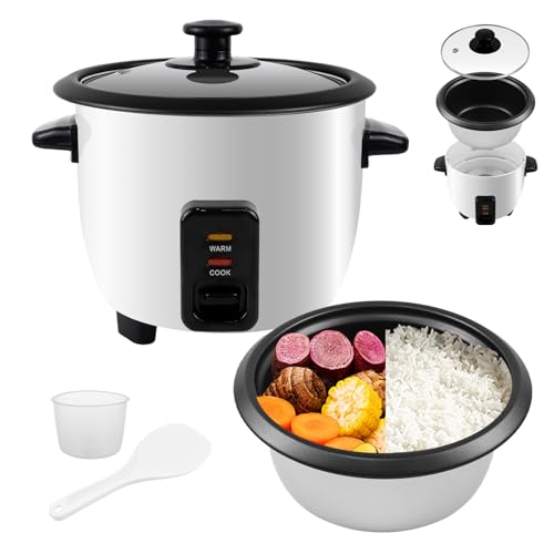 kisidus Reiskocher Klein mit Warmhaltefunktion, 0,6 Liter Mini Elektrischer Rice Cooker, Antihaftbeschichtete, mit Innentopf und Deckel Messbecher Reislöffel, 300W kisidus Reiskocher Klein mit Warmhaltefunktion, 0,6 Liter Mini Elektrischer Rice Cooker, Antihaftbeschichtete, mit Innentopf und Deckel Messbecher Reislöffel, 300W von kisidus