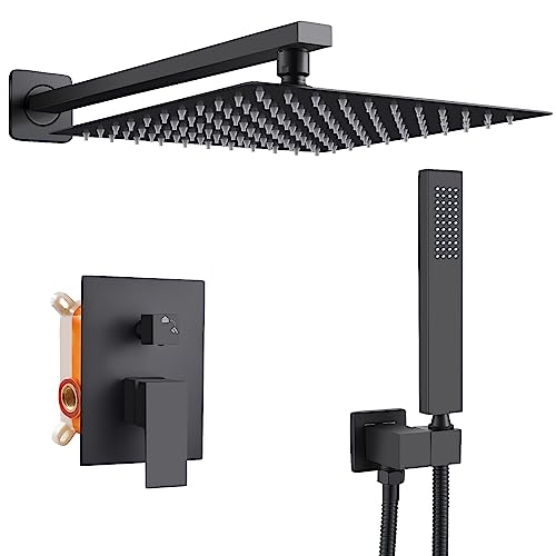kisimixer Schwarz Duschsystem Unterputz, Unterputz Duscharmatur Set, Regenduschset Inkl Kopfbrause,Handbrause,Duschamaturenset, Duschset Duschsystem Regendusche Duschkopf 2 Funktion kisimixer Schwarz Duschsystem Unterputz, Unterputz Duscharmatur Set, Regenduschset Inkl Kopfbrause,Handbrause,Duschamaturenset, Duschset Duschsystem Regendusche Duschkopf 2 Funktion von kisimixer