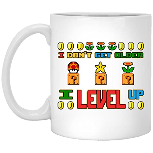 kisoyo Kaffeetasse mit Aufschrift "I Don't Get Older I Level Up", lustig, Vatertagsgeschenk, Keramik, 325 ml kisoyo Kaffeetasse mit Aufschrift "I Don't Get Older I Level Up", lustig, Vatertagsgeschenk, Keramik, 325 ml von kisoyo