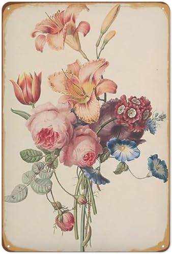 kisoyo Vintage-Blumendekor, feiner Kunstdruck, Blumenstrauß, Zeichnung, botanisches Poster, von der Natur inspirierte Geschenke, rustikale Heimdekoration, Muttergeburtstagsgeschenk, von kisoyo