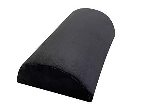 Halbrolle aus Visco-Schaumstoff, Knierolle für Bett und Couch Lendenkissen Nackenkissen Nackenstütze Nackenstützkissen (39 x 21 x 11 cm, schwarz) von kissen-fabrik