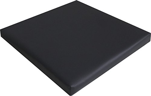 IDEALES hochwertiges Sitzkissen Stuhlkissen Bankkissen für Haus und Garten aus Kunstleder 40 cm x 40 cm(anthrazit) von kissen-fabrik