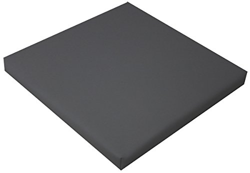 IDEALES hochwertiges Sitzkissen Stuhlkissen Bankkissen für Haus und Garten aus Kunstleder 40 x 40 cm (grau) von kissen-fabrik