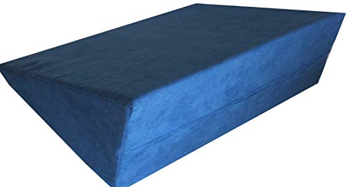 Stützendes Keilkissen für Bett oder Couch Schaumstoffkeil Lagerungshilfe Lagerungskissen Rückenstütze (blau) von kissen-fabrik