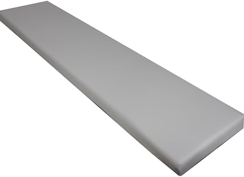 kissenfabrik-juwan 2er-Set Bierbankauflage Bankauflage Festzeltgarnitur Kunstleder 110 x 25 x 5 cm, für Innen und Außen (Weiß) von kissenfabrik-juwan