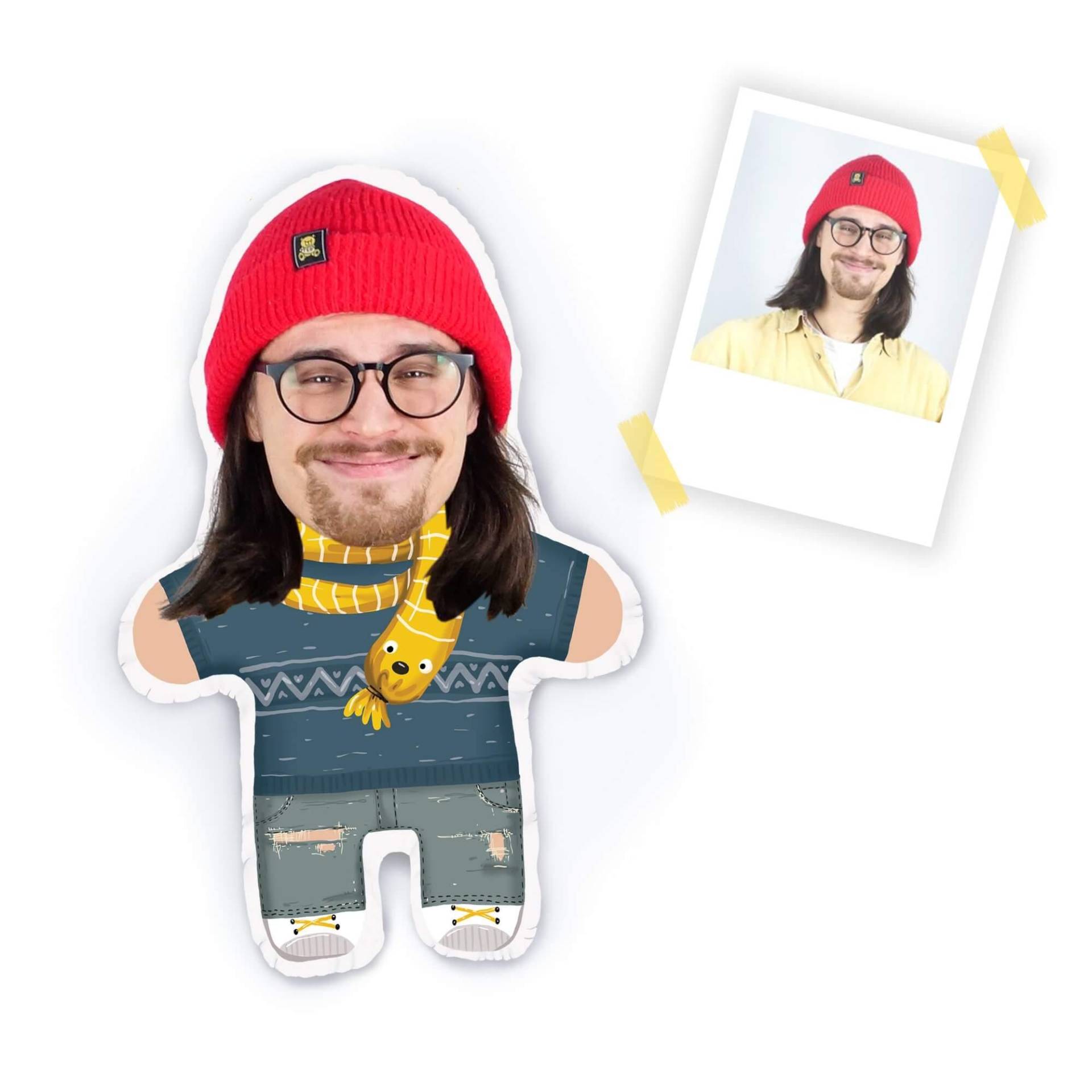 Personalisierbare Mini Me Doll Hipster von kissenliebe