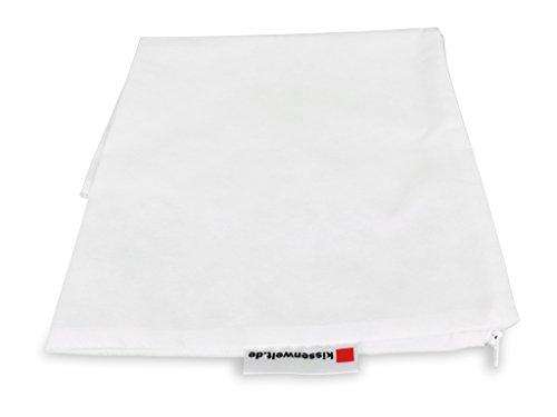 Kissenbezug 70x90 cm VLIES Weiss, Kissenhülle mit Reißverschluss von Kissenwelt